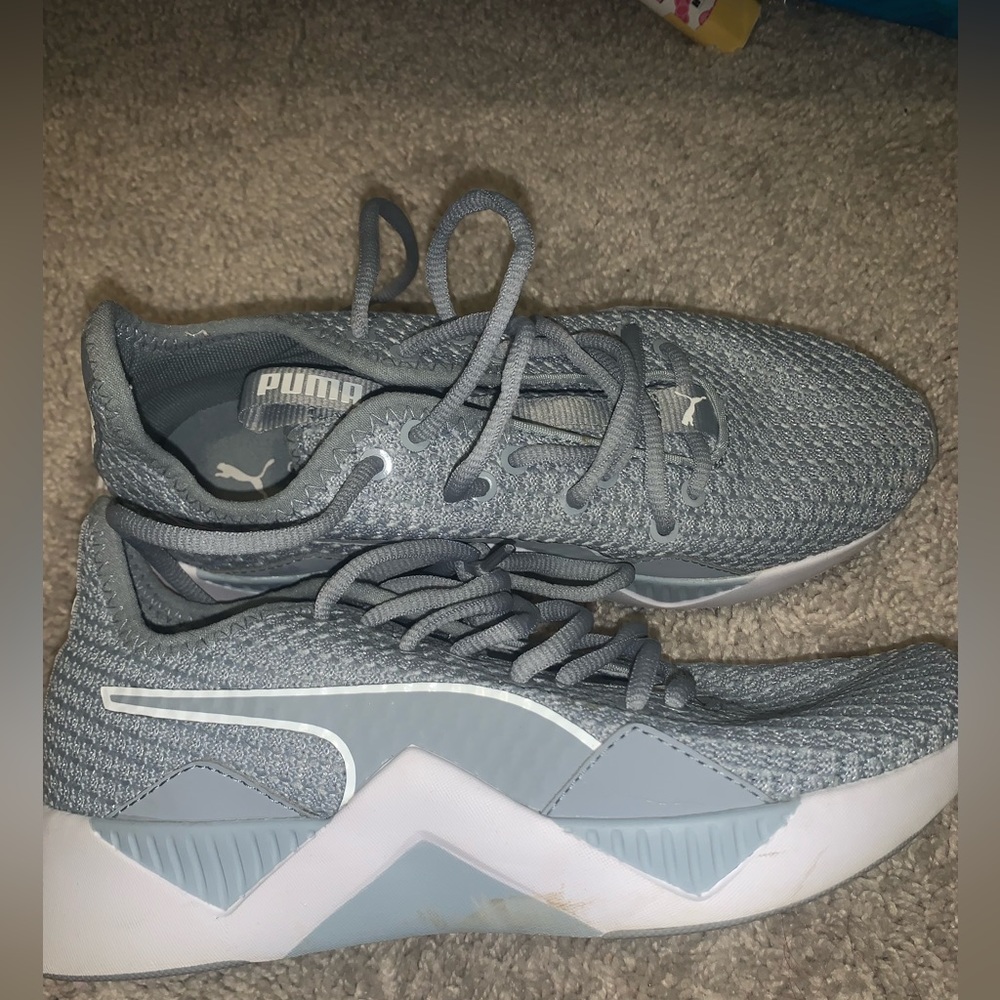 Used once Light Blue Puma Athletic Shoes